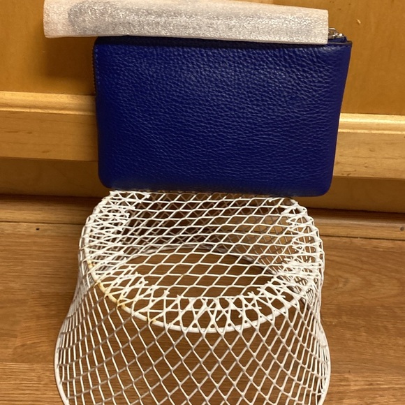Coach Royal blue Horse & buggy wristlet NWT